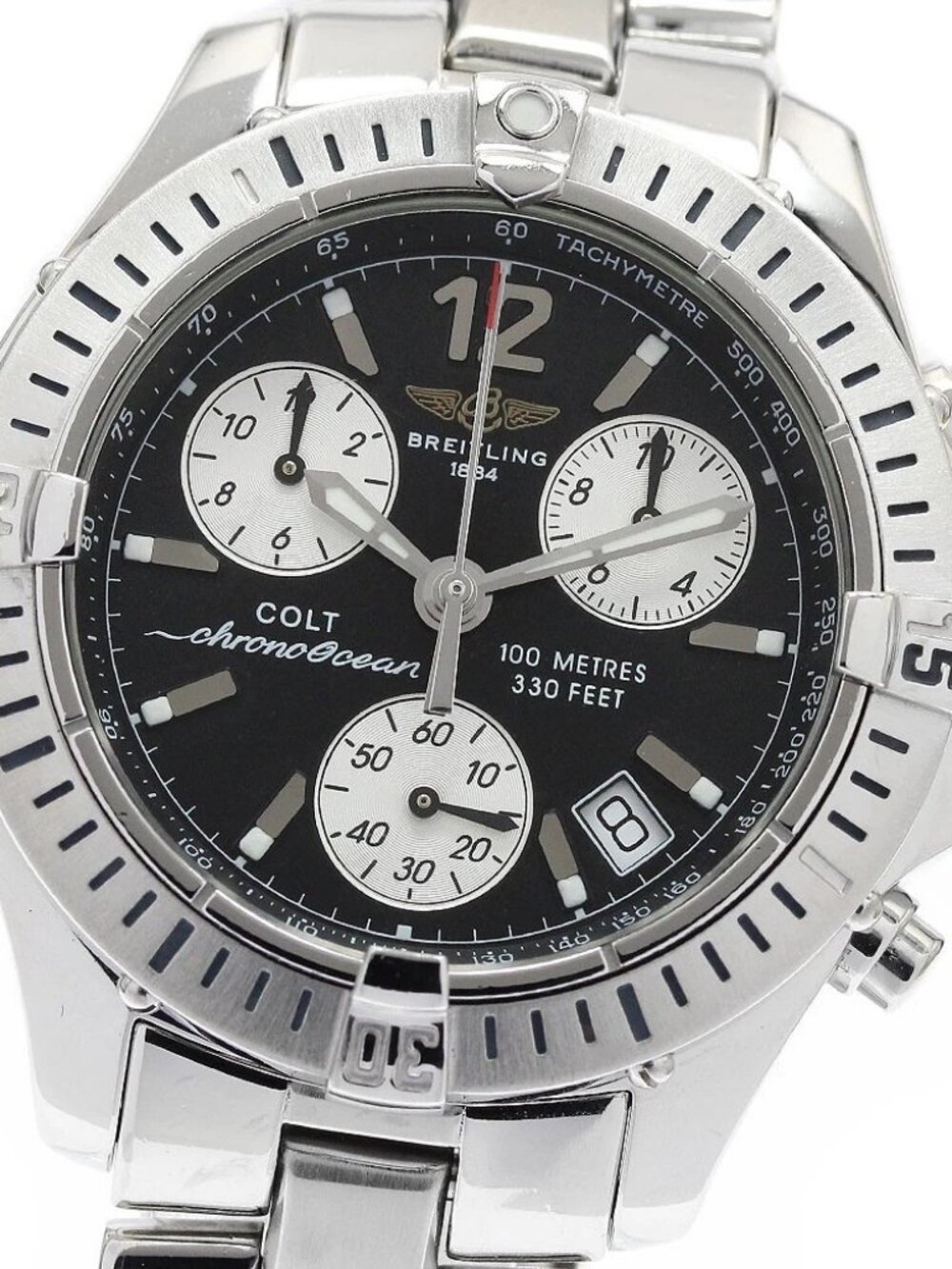 BREITLING Colt Chrono Ocean A53050 Date black Dial Quartz Men's Watch_891730